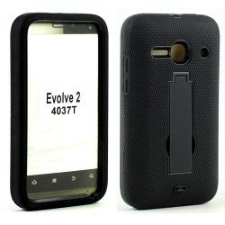 Alcatel One Touch Evolve 2 4037T Armor Hybrid Stand Case (Black)